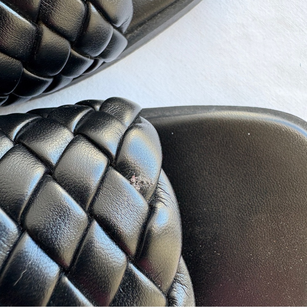 Nine West Black Braided Sandals Slip-on Casual Spring Capsule Classic - Picture 4 of 9